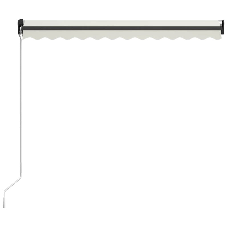 vidaXL Manual Retractable Awning with LED 300x250 cm Blue and White