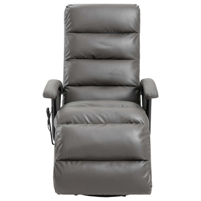 vidaXL TV Massage Recliner Black Faux Leather