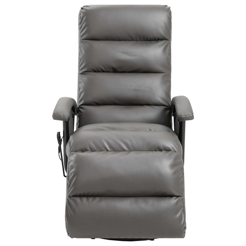vidaXL TV Massage Recliner Black Faux Leather