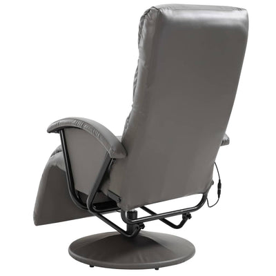 vidaXL TV Massage Recliner Black Faux Leather
