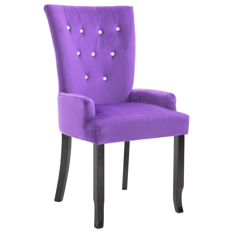 vidaXL Armchair Purple Velvet