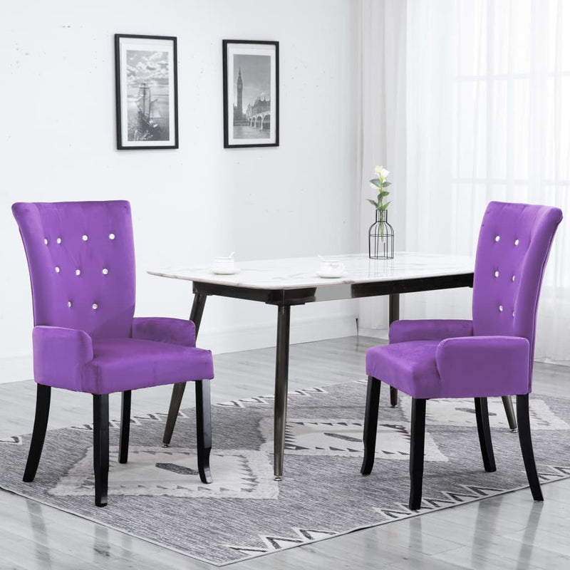 vidaXL Armchair Purple Velvet