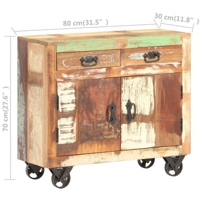 vidaXL Sideboard 80x30x70 cm Solid Reclaimed Wood
