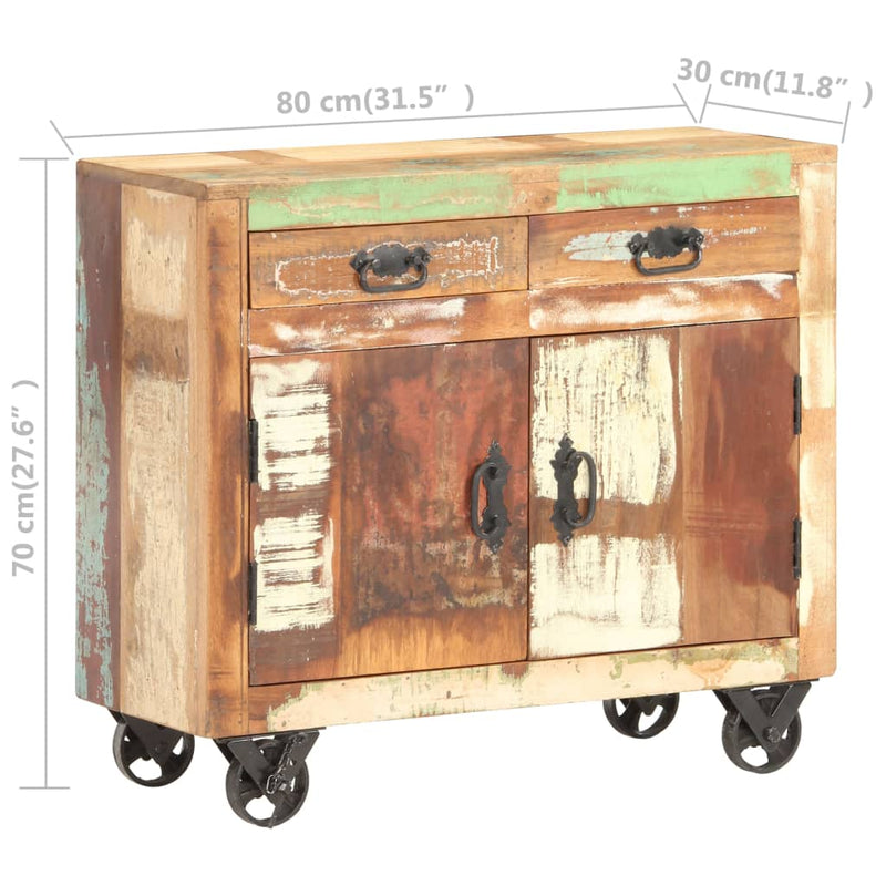 vidaXL Sideboard 80x30x70 cm Solid Reclaimed Wood