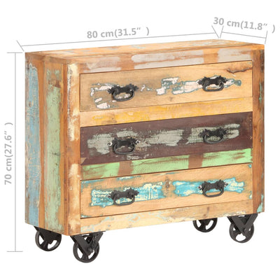 vidaXL Sideboard 80x30x70 cm Solid Reclaimed Wood