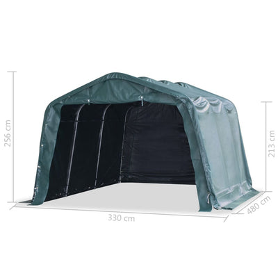 vidaXL Removable Livestock Tent PVC 550 g/m² 3.3x3.2 m Dark Green