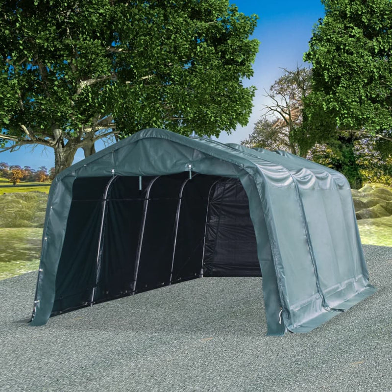 vidaXL Removable Livestock Tent PVC 550 g/m² 3.3x3.2 m Dark Green