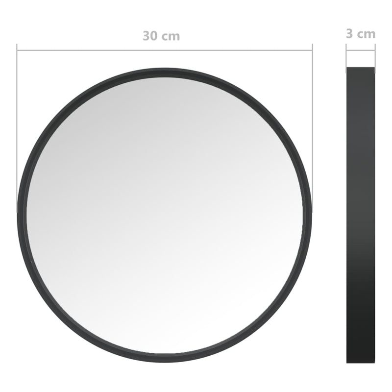 vidaXL Wall Mirror Black 50 cm