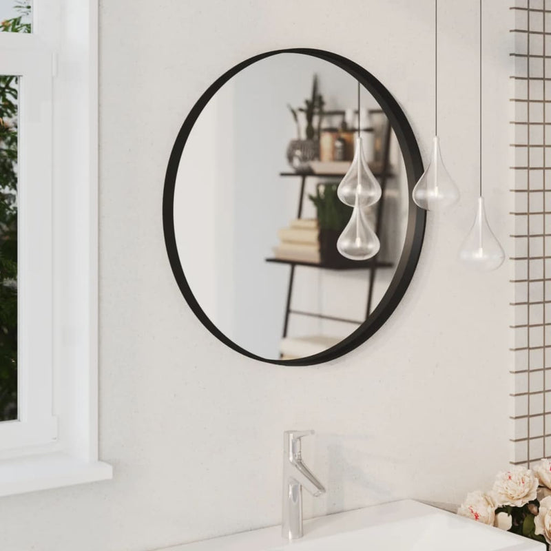 vidaXL Wall Mirror Black 50 cm