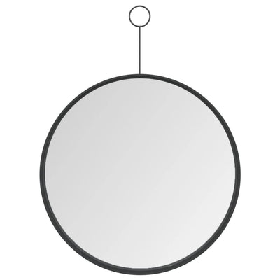 vidaXL Hanging Mirror with Hook Black 50 cm