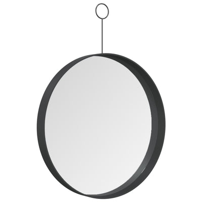 vidaXL Hanging Mirror with Hook Black 50 cm