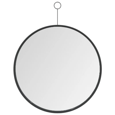 vidaXL Hanging Mirror with Hook Black 50 cm