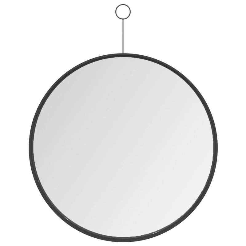 vidaXL Hanging Mirror with Hook Black 50 cm