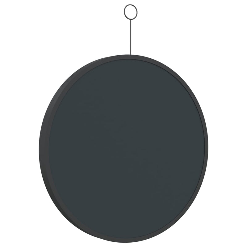 vidaXL Hanging Mirror with Hook Black 50 cm