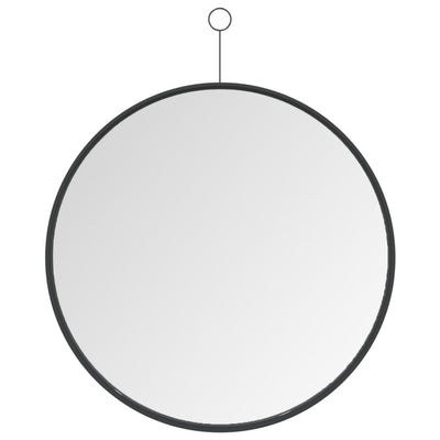 vidaXL Hanging Mirror with Hook Black 50 cm