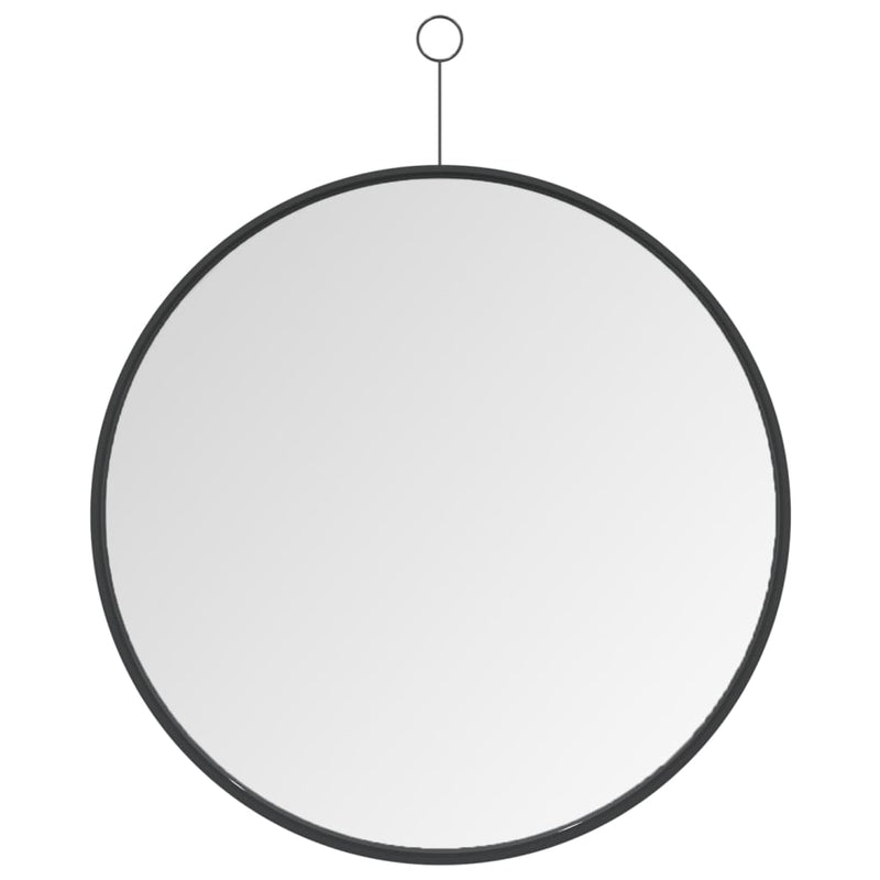 vidaXL Hanging Mirror with Hook Black 50 cm