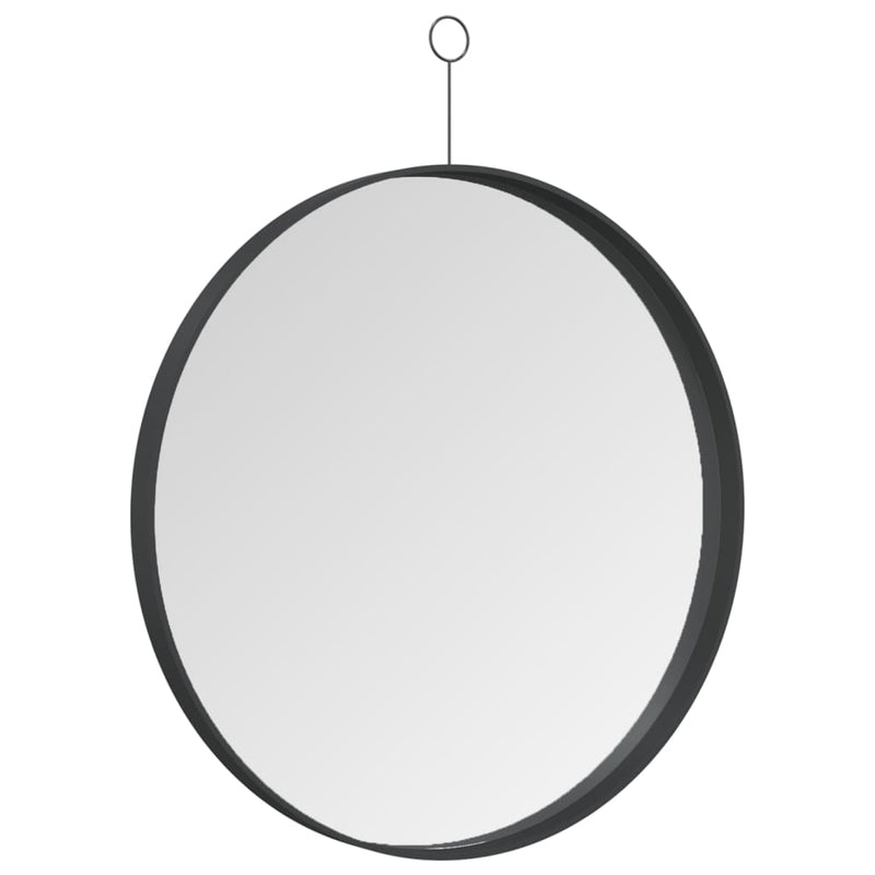 vidaXL Hanging Mirror with Hook Black 50 cm