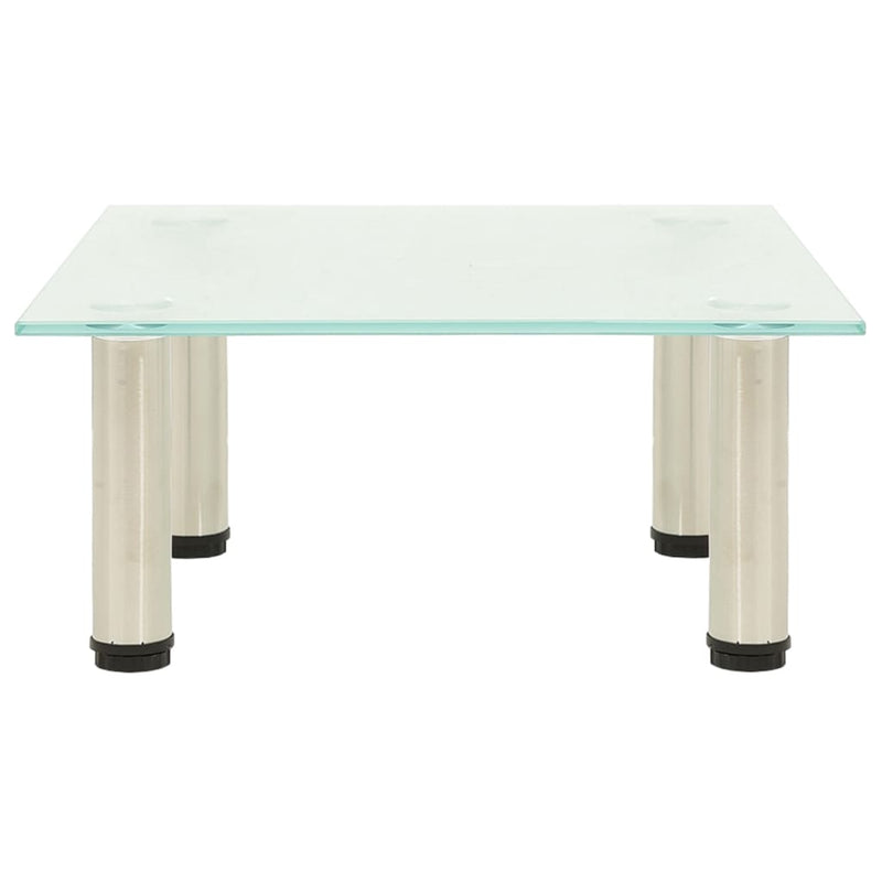 vidaXL TV Stand Frosted 40x35x17 cm Tempered Glass