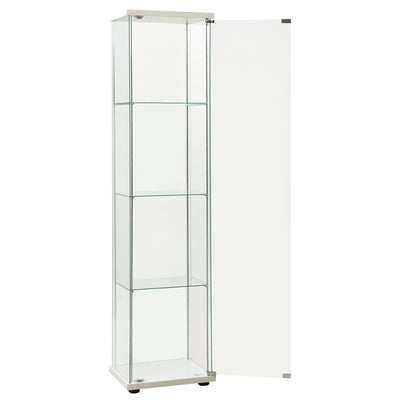 vidaXL Storage Cabinet Tempered Glass Black