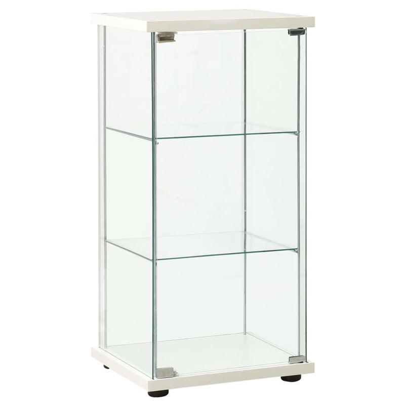 vidaXL Storage Cabinet Tempered Glass Black