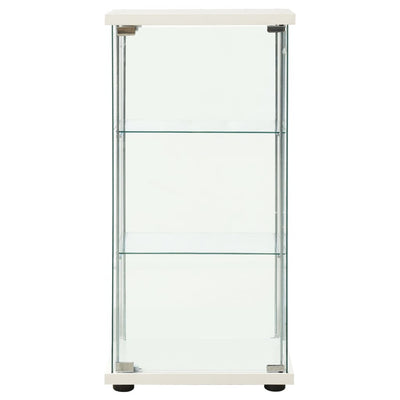 vidaXL Storage Cabinet Tempered Glass Black
