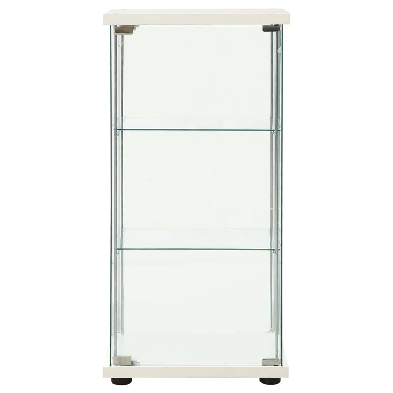 vidaXL Storage Cabinet Tempered Glass Black