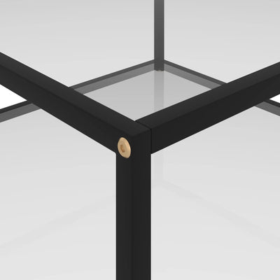 vidaXL Coffee Table Black 80x80x35 cm Tempered Glass