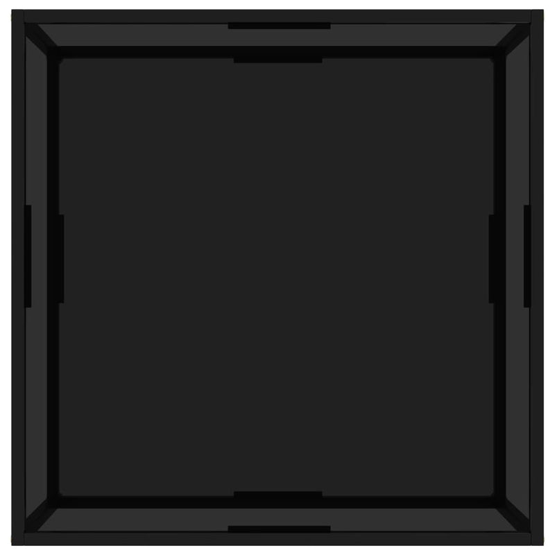 vidaXL Coffee Table Black 80x80x35 cm Tempered Glass