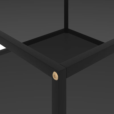 vidaXL Coffee Table Black 80x80x35 cm Tempered Glass