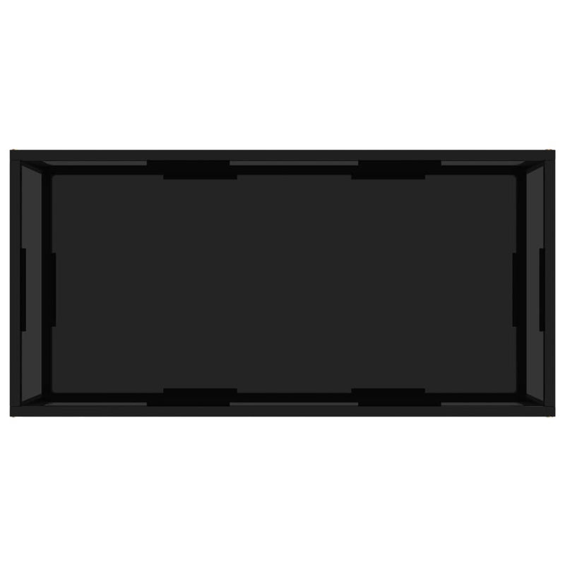vidaXL Coffee Table Black 100x50x35 cm Tempered Glass