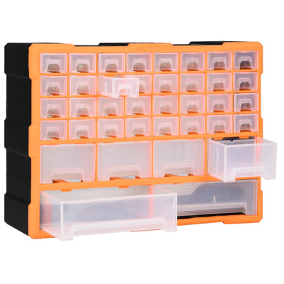 vidaXL Multi-drawer Organiser with 38 Drawers 52x16x37.5 cm