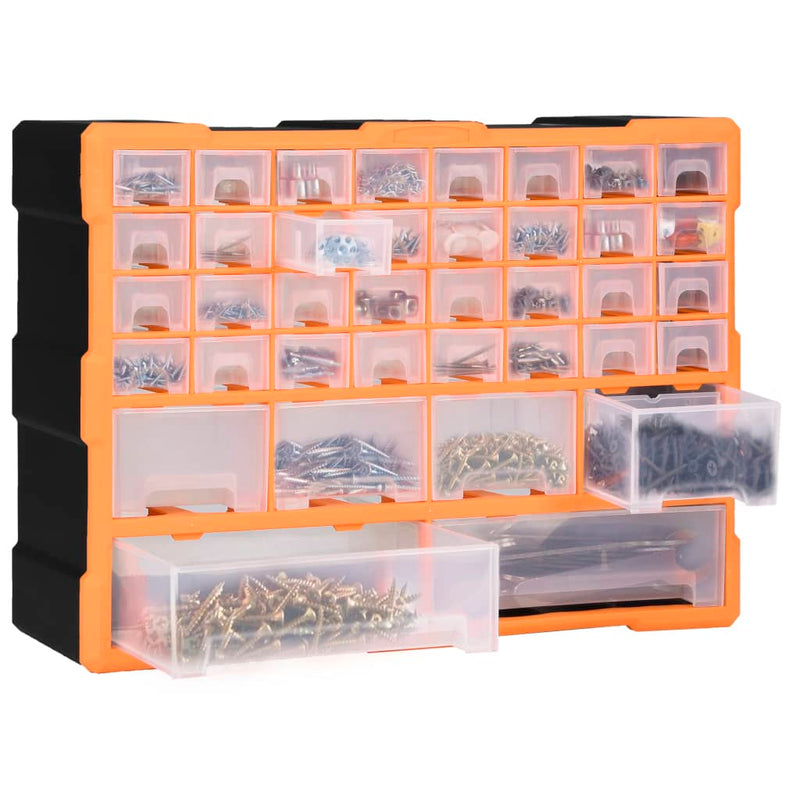 vidaXL Multi-drawer Organiser with 38 Drawers 52x16x37.5 cm