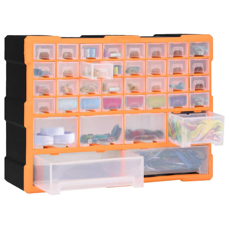 vidaXL Multi-drawer Organiser with 38 Drawers 52x16x37.5 cm