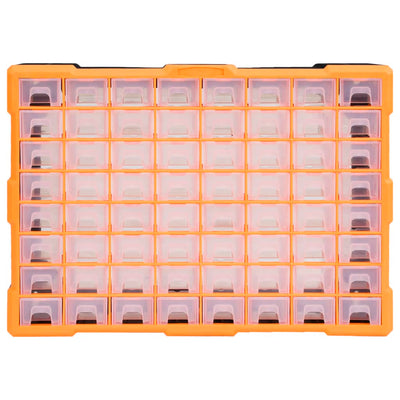 vidaXL Multi-drawer Organiser with 64 Drawers 52x16x37.5 cm