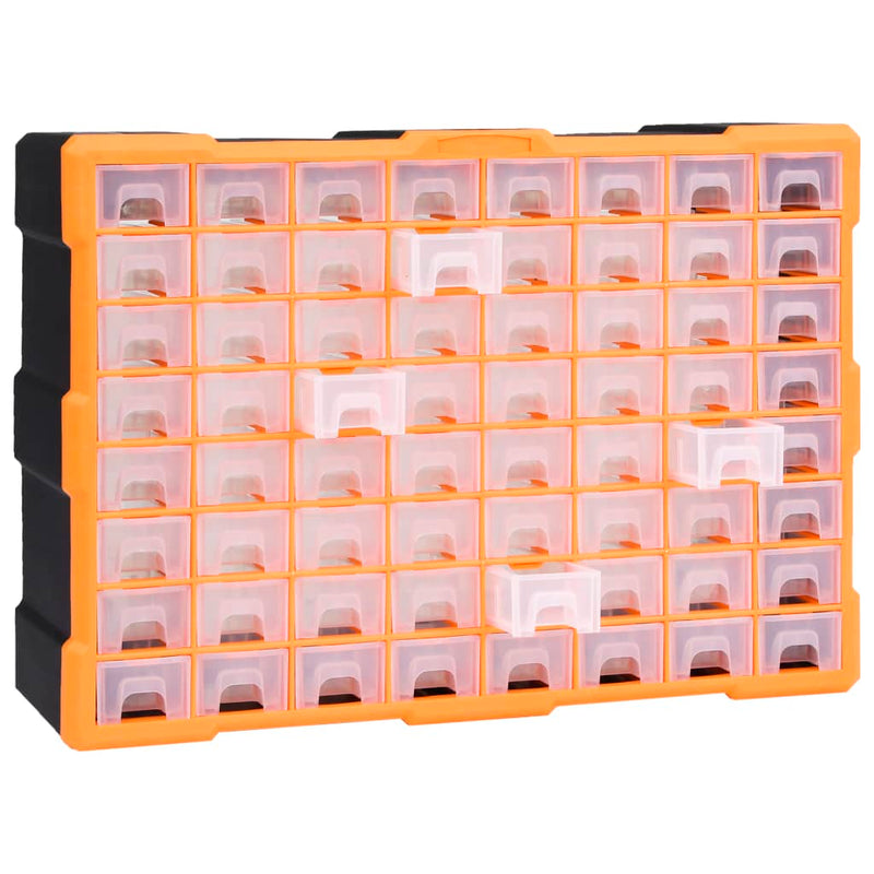 vidaXL Multi-drawer Organiser with 64 Drawers 52x16x37.5 cm