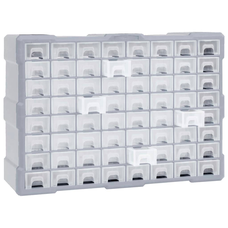 vidaXL Multi-drawer Organiser with 64 Drawers 52x16x37.5 cm