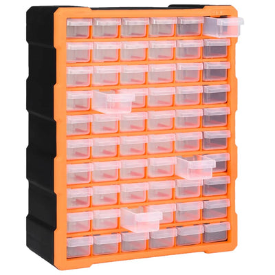 vidaXL Multi-drawer Organiser with 60 Drawers 38x16x47.5 cm