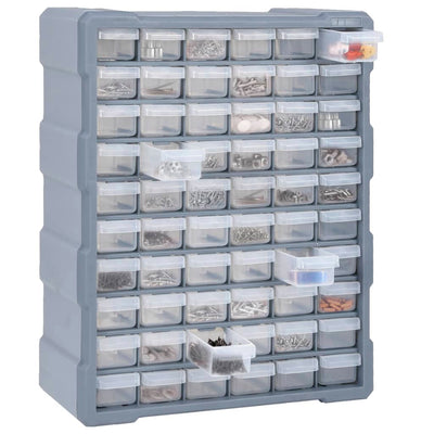 vidaXL Multi-drawer Organiser with 60 Drawers 38x16x47.5 cm