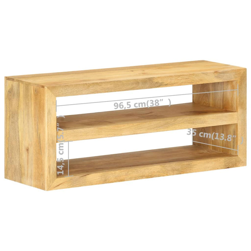 vidaXL TV Cabinet 107x35x45 cm Solid Mango Wood