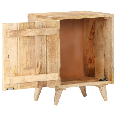 vidaXL Carved Bedside Cabinet 40x30x50 cm Solid Mango Wood