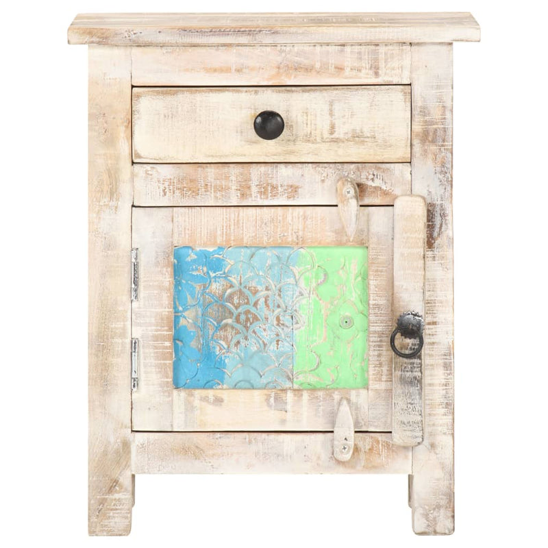 vidaXL Bedside Cabinet 40x30x50 cm Rough Acacia Wood