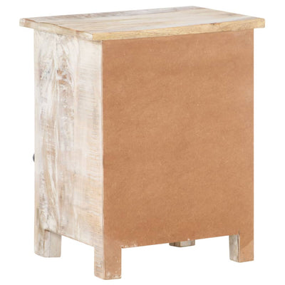 vidaXL Bedside Cabinet 40x30x50 cm Rough Acacia Wood