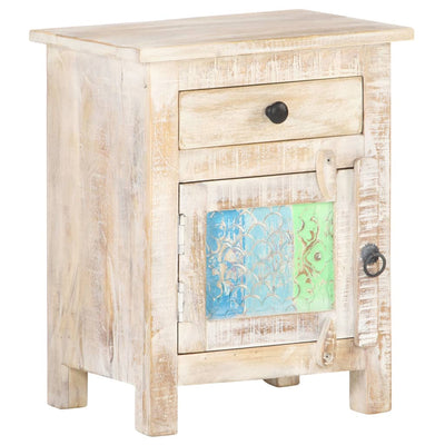 vidaXL Bedside Cabinet 40x30x50 cm Rough Acacia Wood