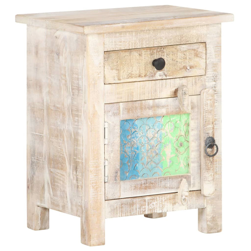 vidaXL Bedside Cabinet 40x30x50 cm Rough Acacia Wood