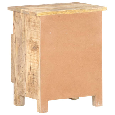 vidaXL Bedside Cabinet 40x30x50 cm Rough Mango Wood