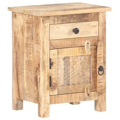 vidaXL Bedside Cabinet 40x30x50 cm Rough Mango Wood