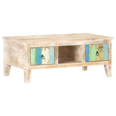 vidaXL Coffee Table 100x55x40 cm Rough Acacia Wood