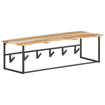 vidaXL Peg with Live Edge 100x34x38 cm Solid Acacia Wood