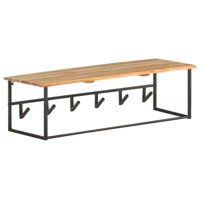 vidaXL Peg with Live Edge 100x34x38 cm Solid Acacia Wood