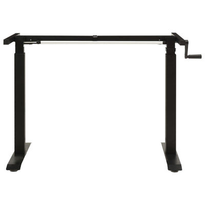 vidaXL Manual Height Adjustable Standing Desk Frame Hand Crank Black